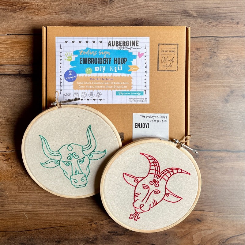 CAPRICORN DUO HOOP EMBROIDERY DIY KIT