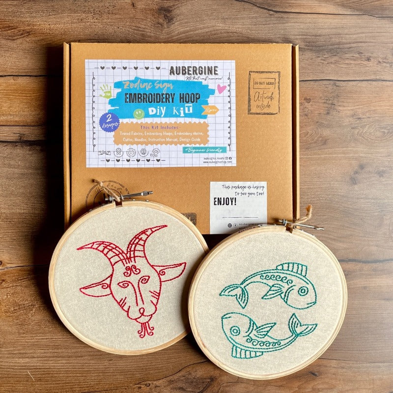 CAPRICORN DUO HOOP EMBROIDERY DIY KIT