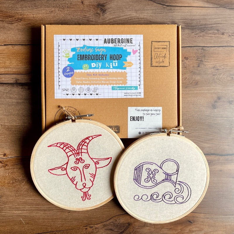 CAPRICORN DUO HOOP EMBROIDERY DIY KIT