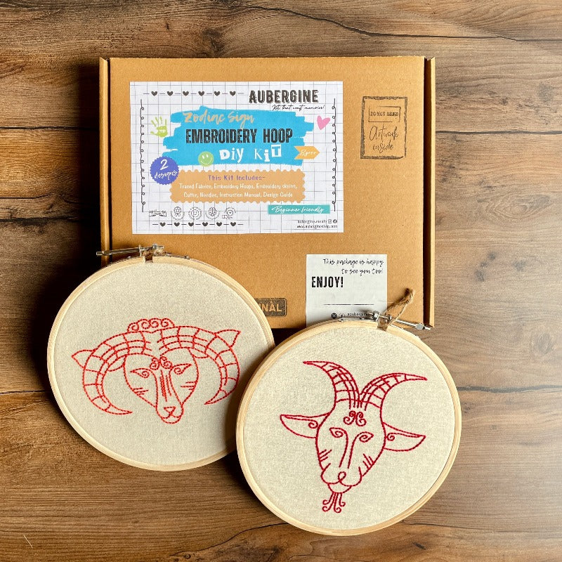 CAPRICORN DUO HOOP EMBROIDERY DIY KIT