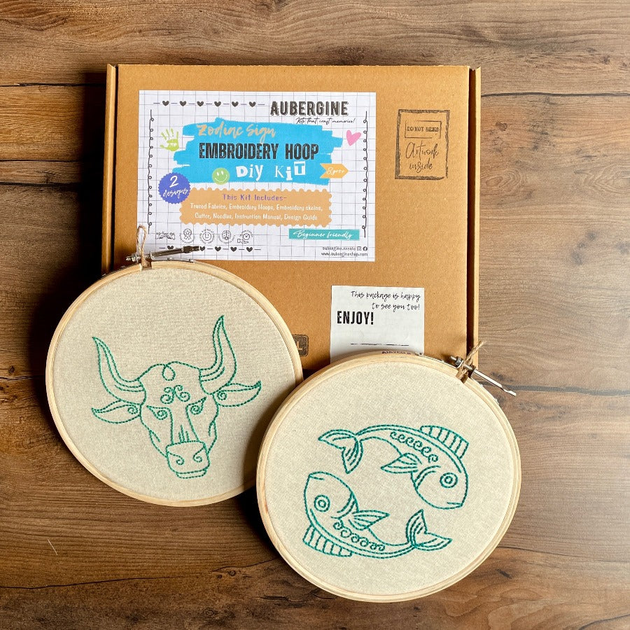 TAURAS DUO HOOP EMBROIDERY DIY KIT
