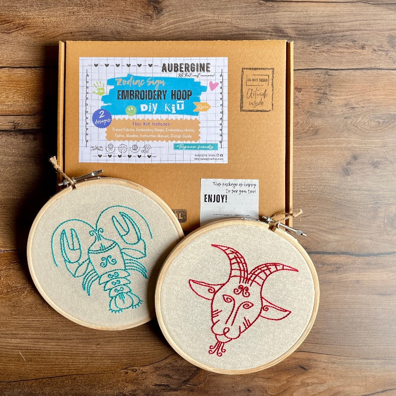 CAPRICORN DUO HOOP EMBROIDERY DIY KIT