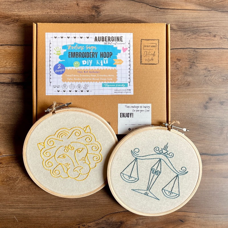 LEO DUO HOOP EMBROIDERY DIY KIT