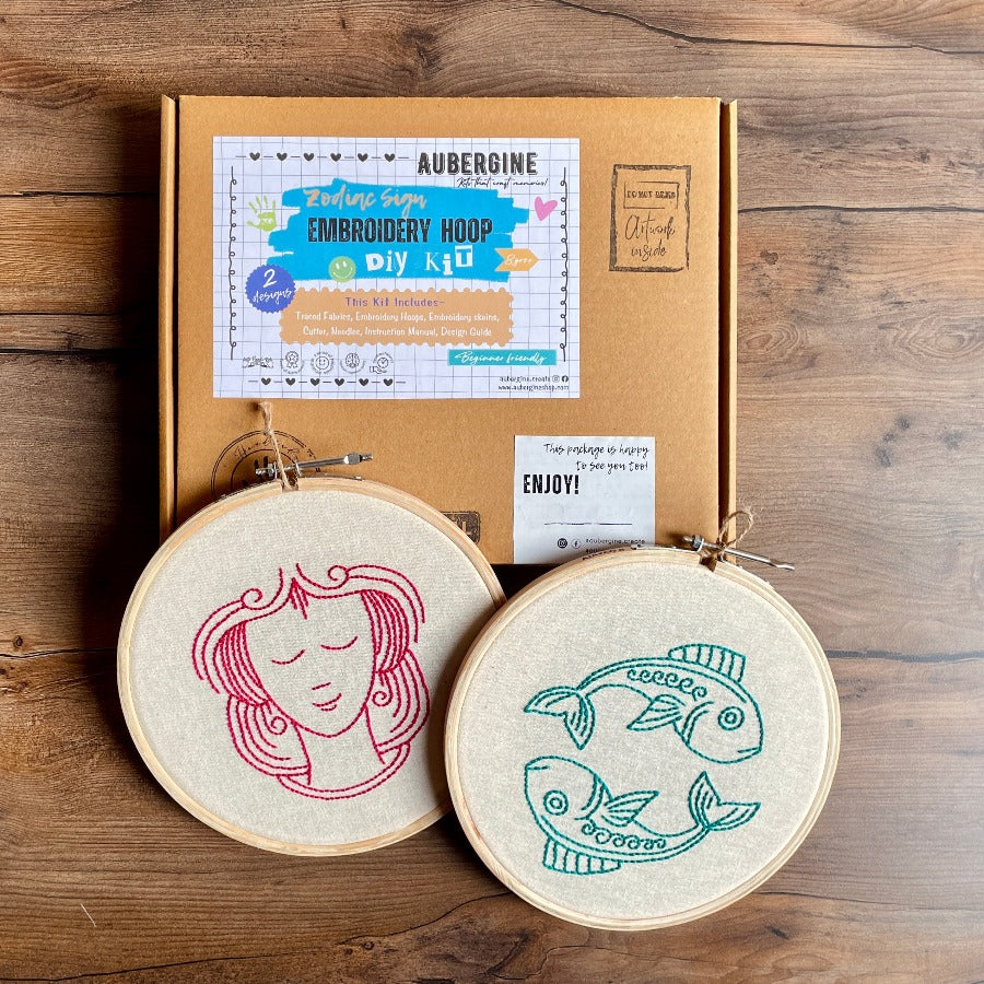 VIRGO DUO HOOP EMBROIDERY DIY KIT