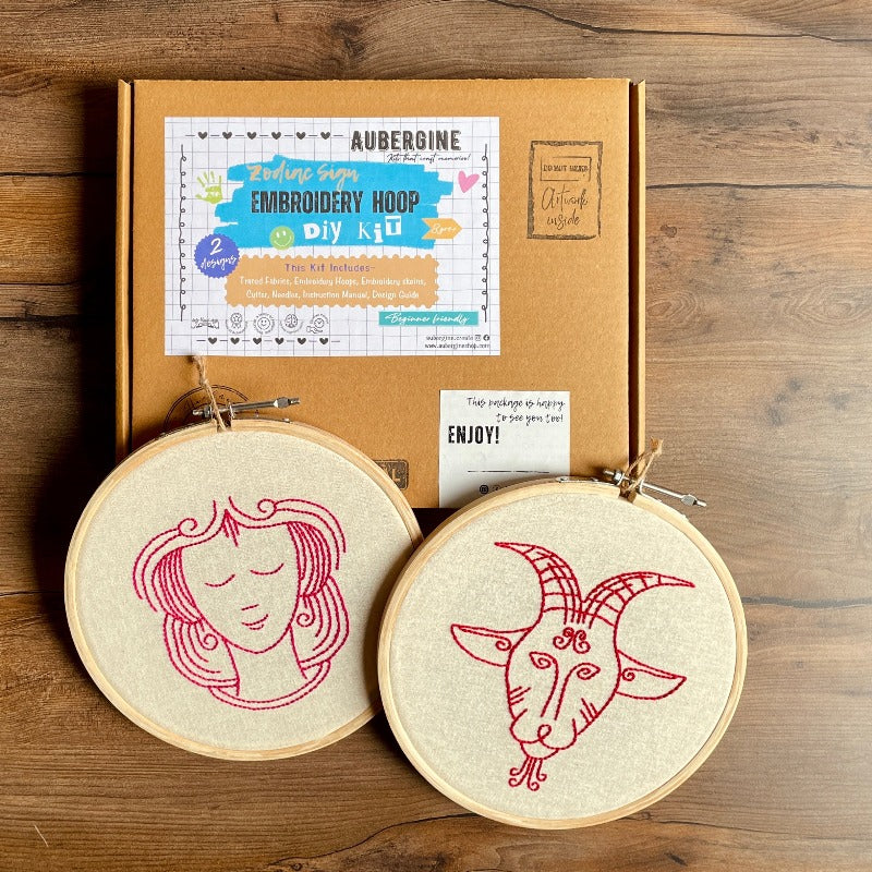 CAPRICORN DUO HOOP EMBROIDERY DIY KIT
