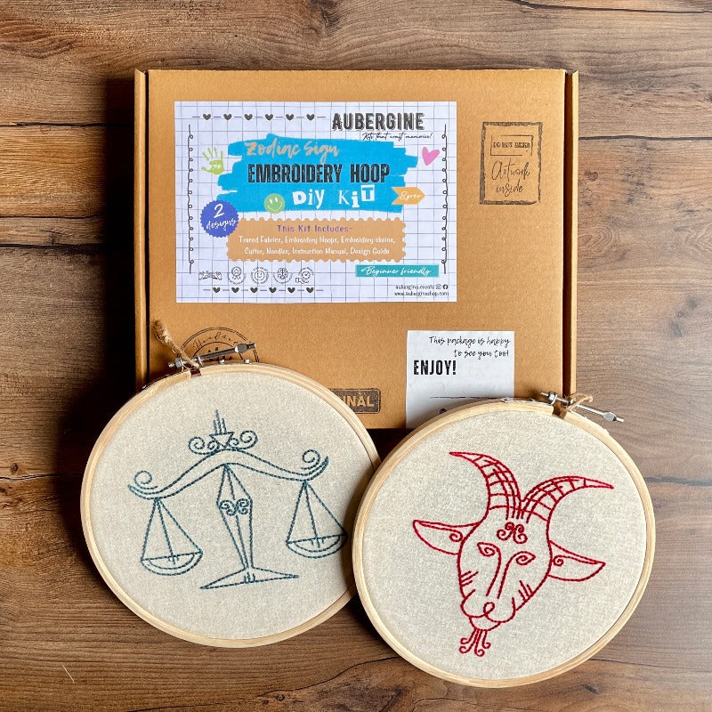 CAPRICORN DUO HOOP EMBROIDERY DIY KIT