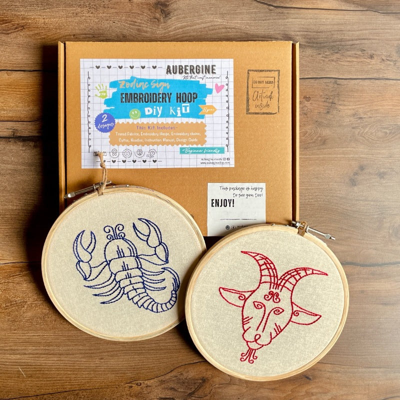 CAPRICORN DUO HOOP EMBROIDERY DIY KIT