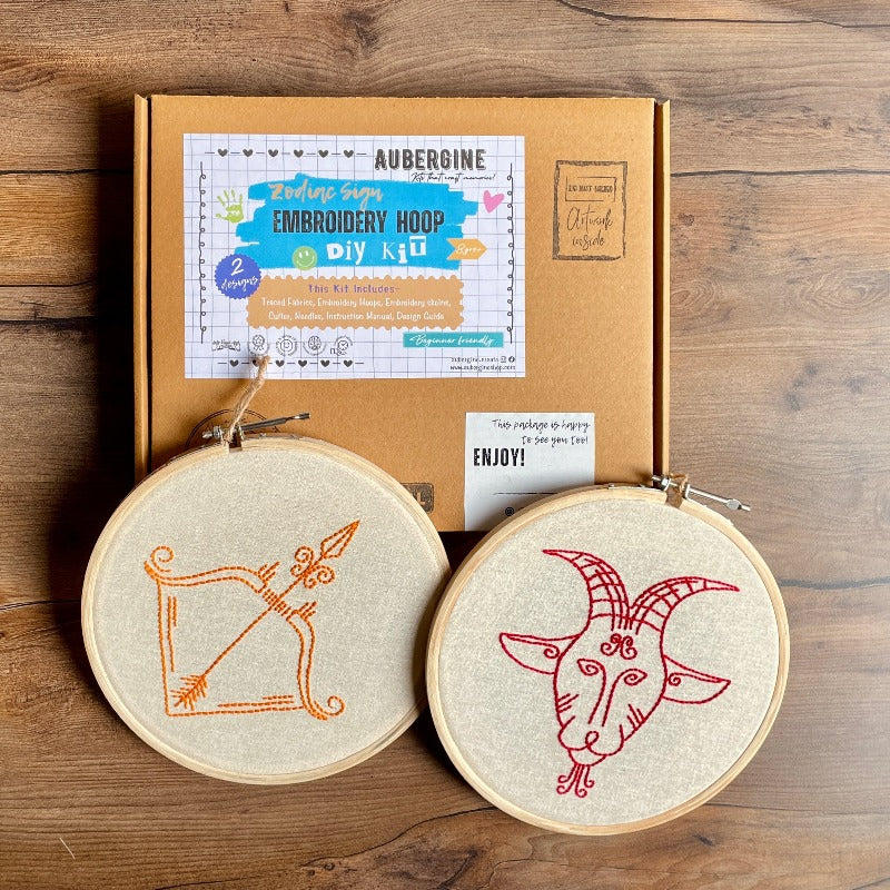 CAPRICORN DUO HOOP EMBROIDERY DIY KIT
