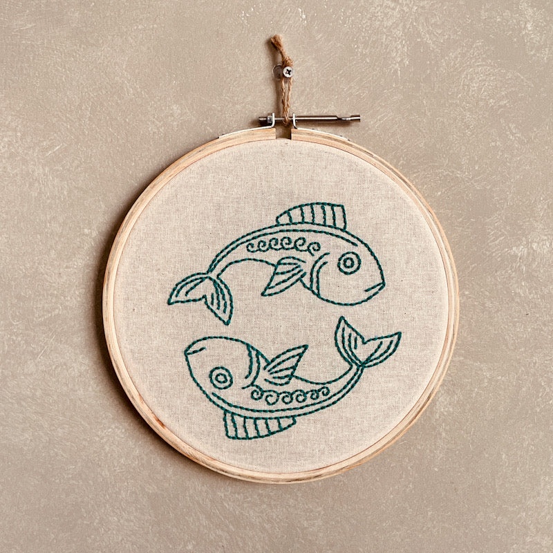 PISCES DUO HOOP EMBROIDERY DIY KIT