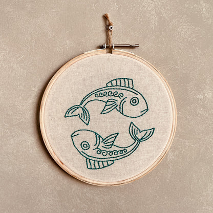 PISCES DUO HOOP EMBROIDERY DIY KIT
