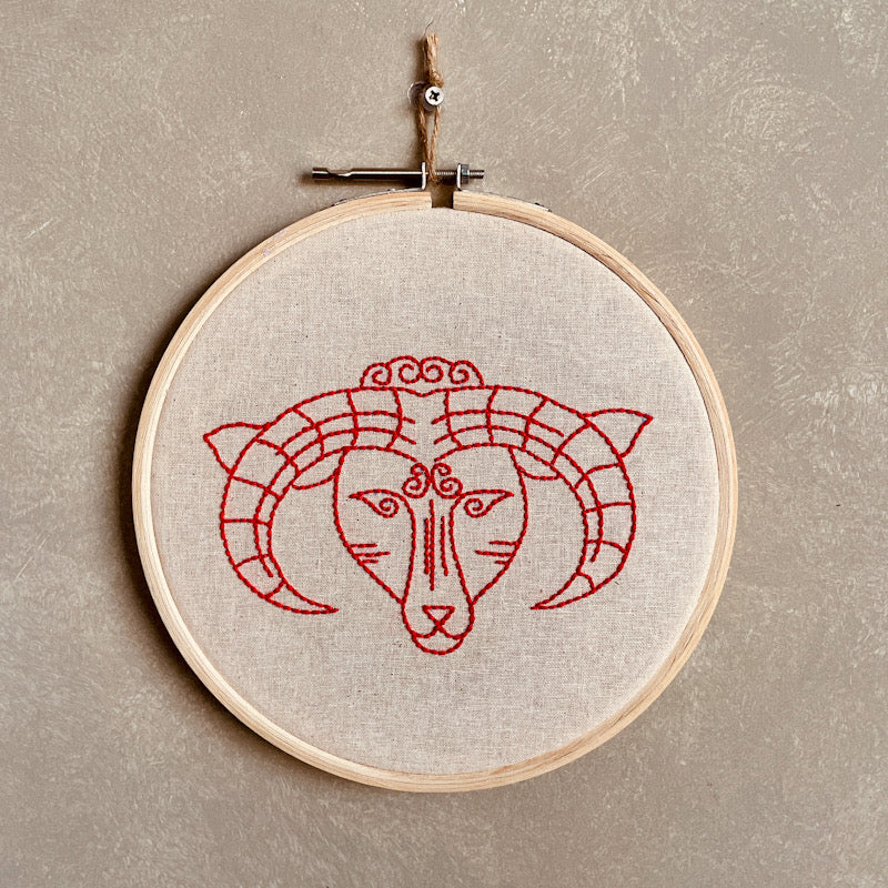 ARIES DUO HOOP EMBROIDERY DIY KIT