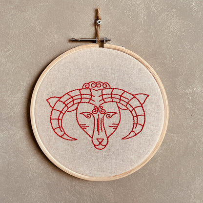 ARIES DUO HOOP EMBROIDERY DIY KIT