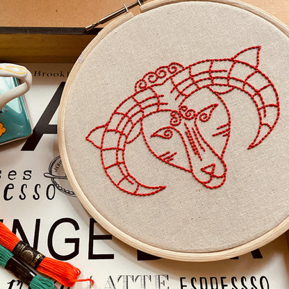 ARIES DUO HOOP EMBROIDERY DIY KIT