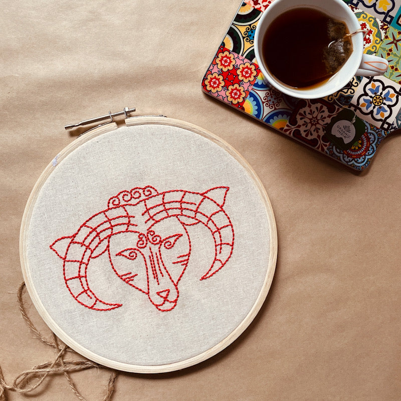 ARIES DUO HOOP EMBROIDERY DIY KIT