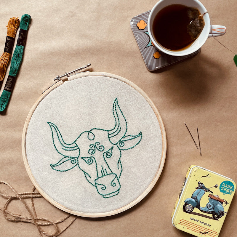TAURAS DUO HOOP EMBROIDERY DIY KIT