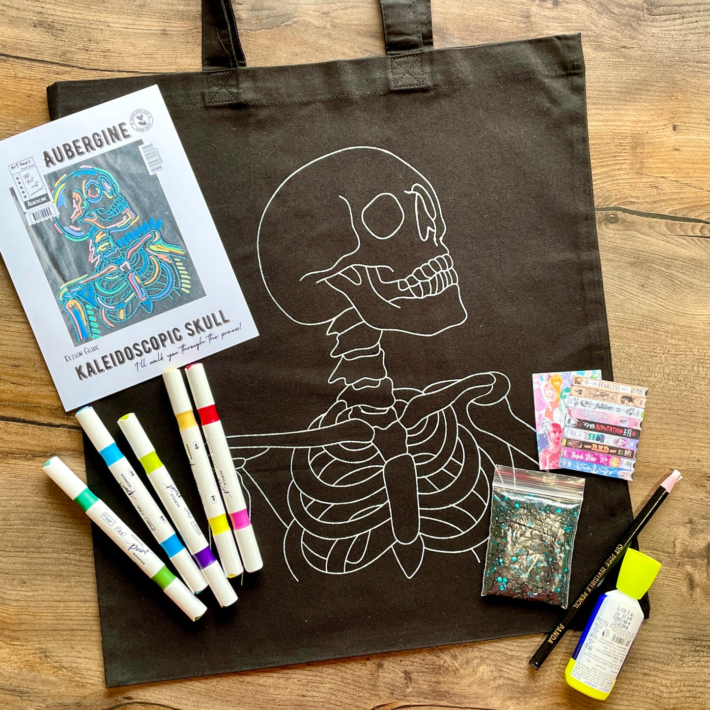 KALEIDOSCOPIC SKULL DIY TOTE KIT