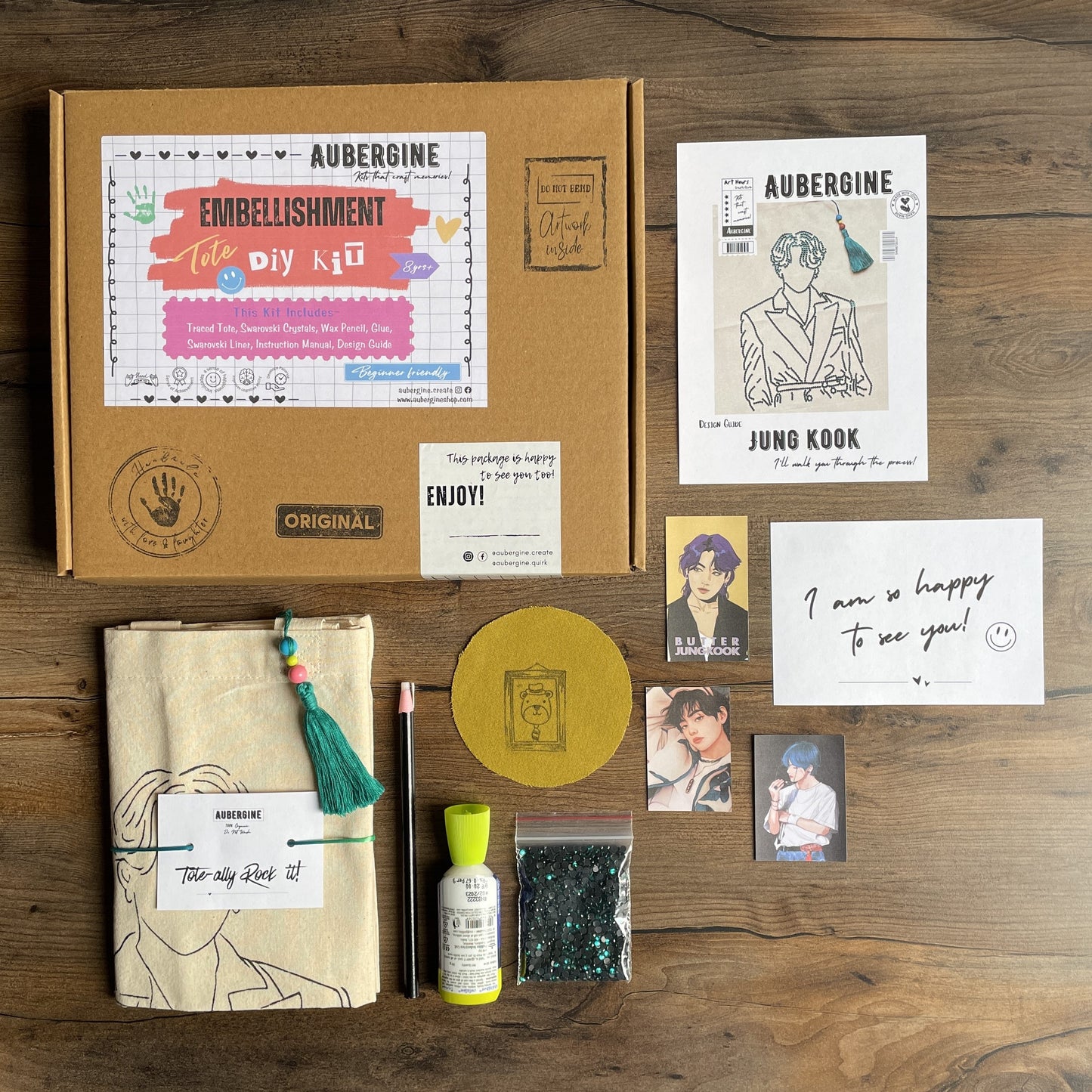 JUNG KOOK EMBELLISHMENT DIY TOTE KIT