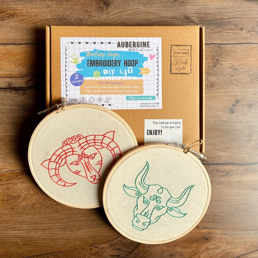 TAURAS DUO HOOP EMBROIDERY DIY KIT