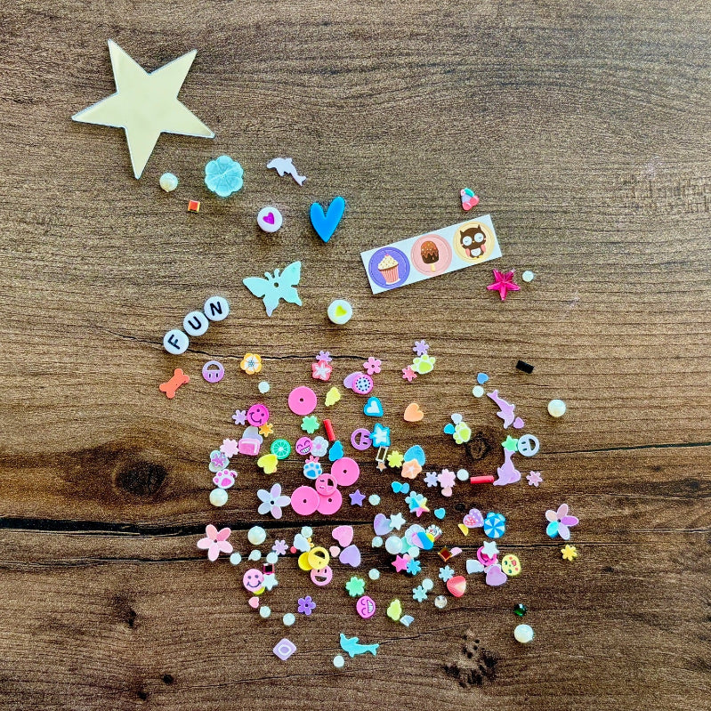 Assorted Embellishments to adorn the tin.