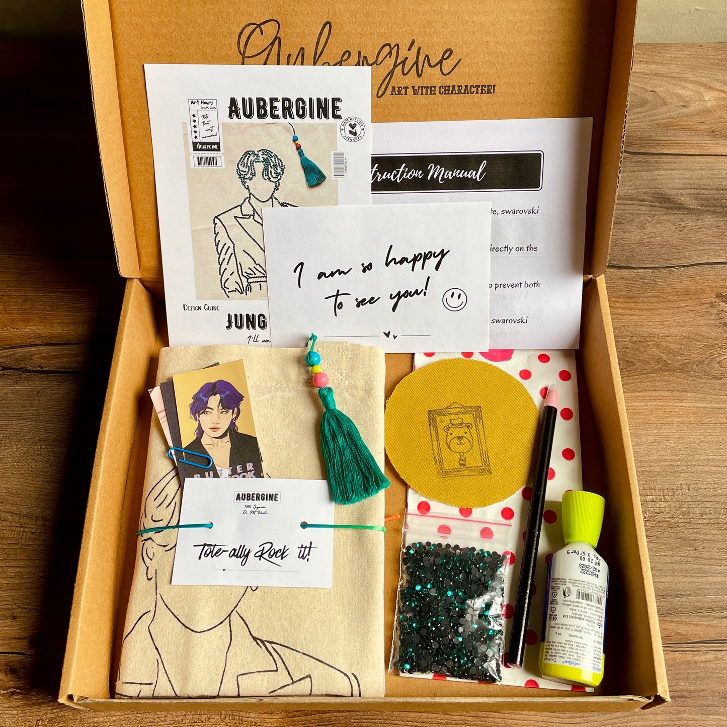 JUNG KOOK EMBELLISHMENT DIY TOTE KIT