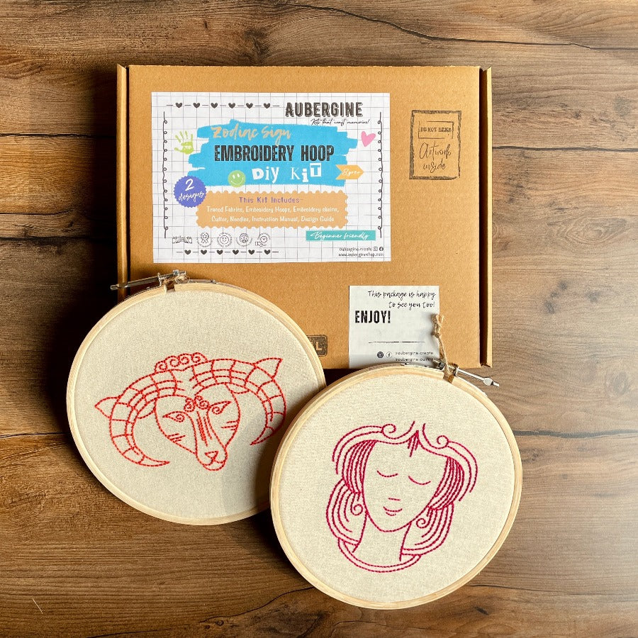 VIRGO DUO HOOP EMBROIDERY DIY KIT