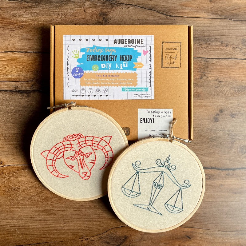 LIBRA DUO HOOP EMBROIDERY DIY KIT