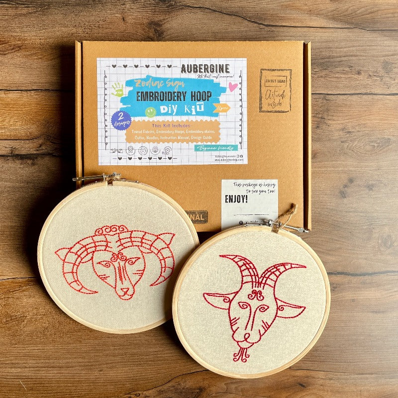 ARIES DUO HOOP EMBROIDERY DIY KIT