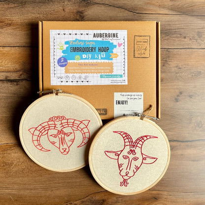 ARIES DUO HOOP EMBROIDERY DIY KIT