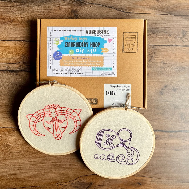 ARIES DUO HOOP EMBROIDERY DIY KIT