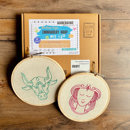 VIRGO DUO HOOP EMBROIDERY DIY KIT