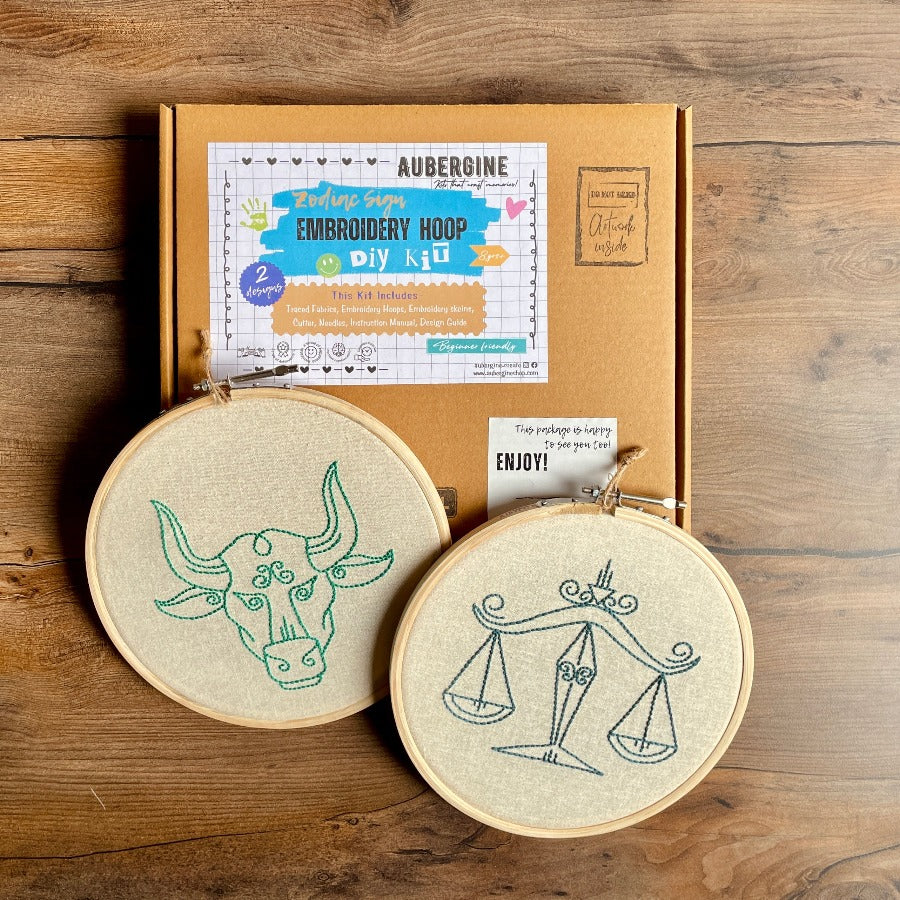 TAURAS DUO HOOP EMBROIDERY DIY KIT