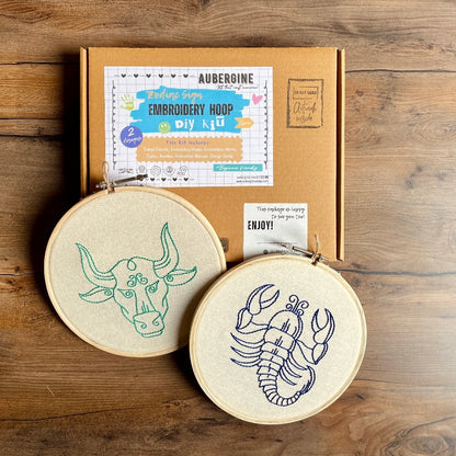 TAURAS DUO HOOP EMBROIDERY DIY KIT