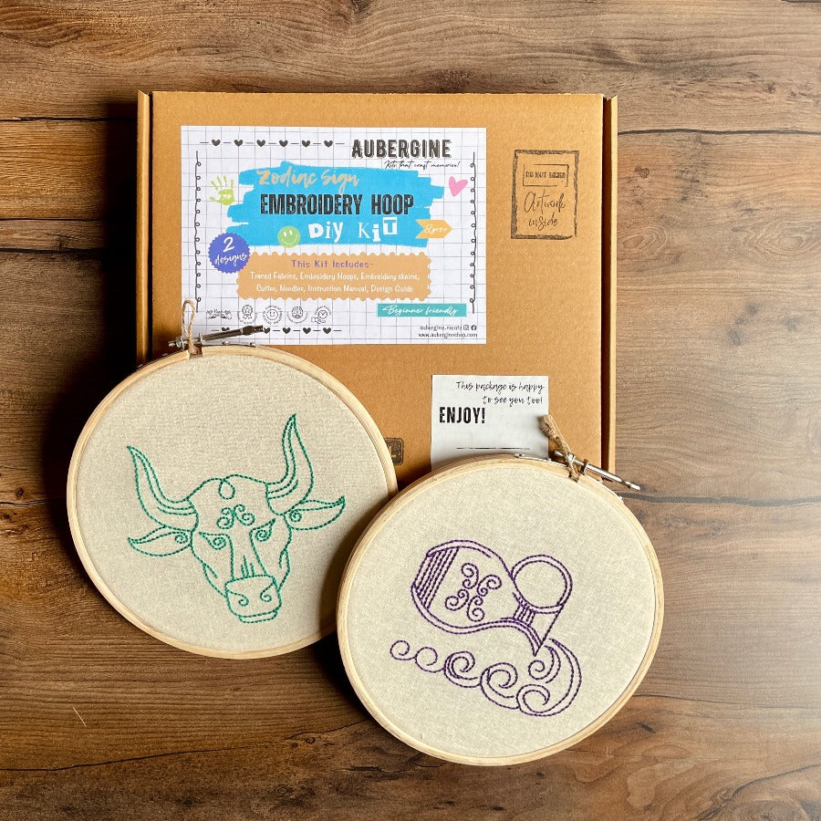 TAURAS DUO HOOP EMBROIDERY DIY KIT