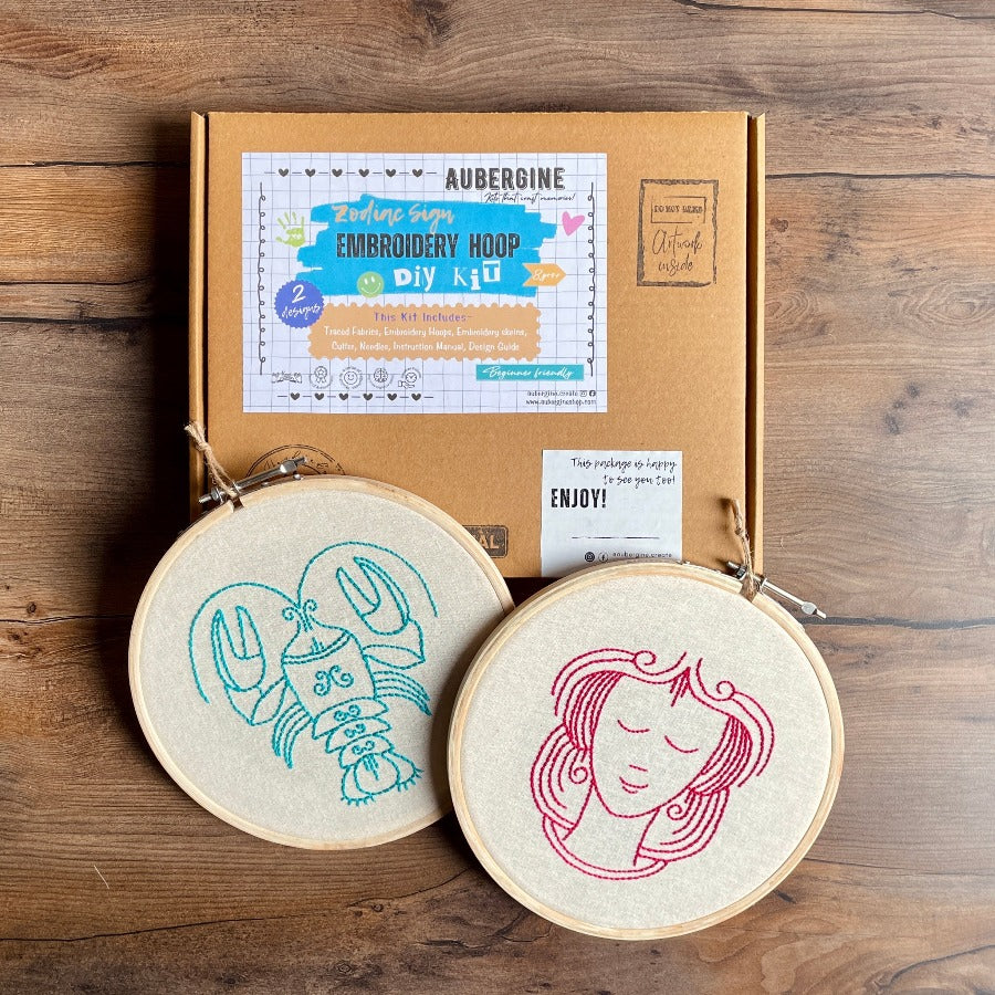 VIRGO DUO HOOP EMBROIDERY DIY KIT