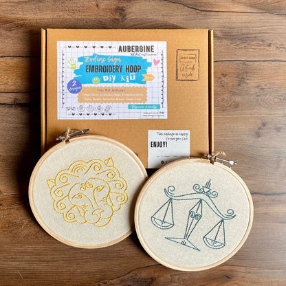 LEO DUO HOOP EMBROIDERY DIY KIT