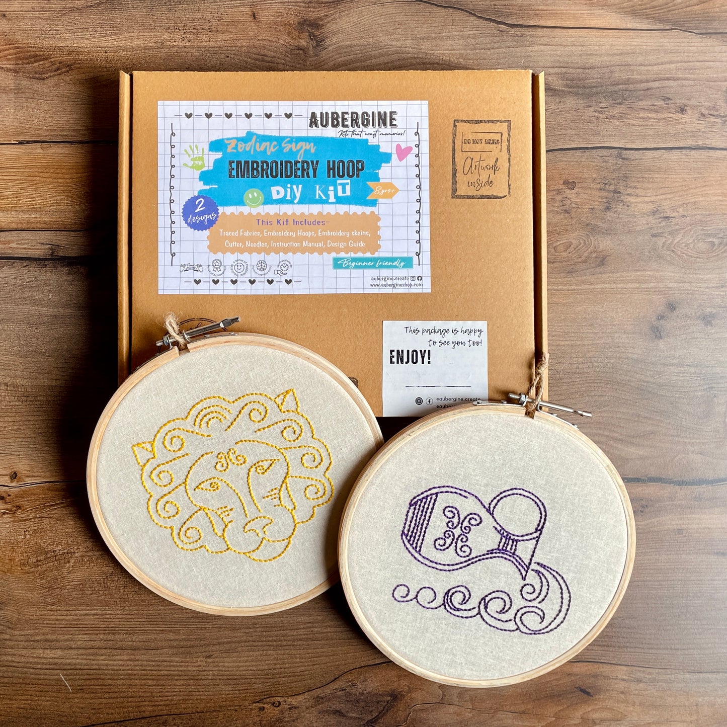 AQUARIUS DUO HOOP EMBROIDERY DIY KIT