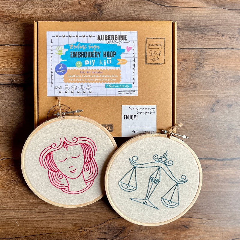LIBRA DUO HOOP EMBROIDERY DIY KIT