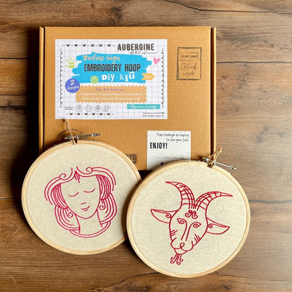 VIRGO DUO HOOP EMBROIDERY DIY KIT