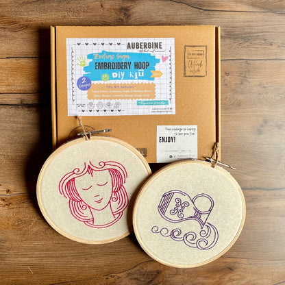 VIRGO DUO HOOP EMBROIDERY DIY KIT