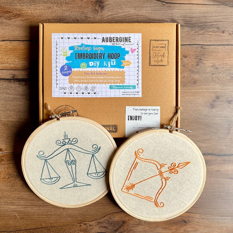 LIBRA DUO HOOP EMBROIDERY DIY KIT