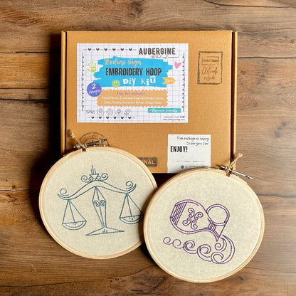 LIBRA DUO HOOP EMBROIDERY DIY KIT